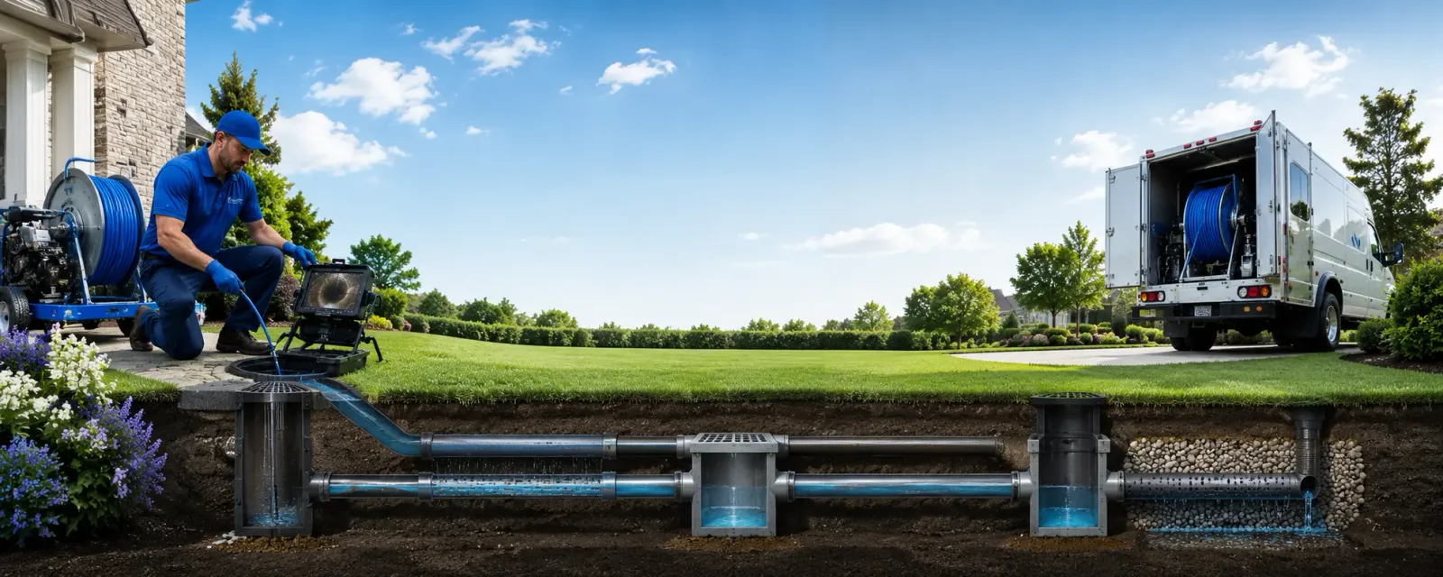 Outdoor drain cleaning information for West Islip, NY